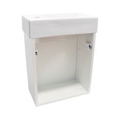 BPS-koupelny Koupelnová skříňka závěsná s keramickým umyvadlem Marta 40 White P/L