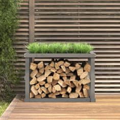 Vidaxl Venkovní stojan na dřevo šedý 108 x 52 x 74 cm masivní borovice