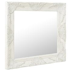 Petromila Nástěnné zrcadlo barokní styl 60 x 60 cm bílé