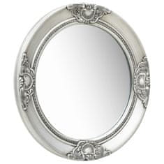 Petromila Nástěnné zrcadlo barokní styl 50 cm stříbrné