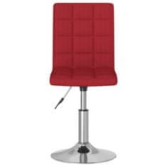 Vidaxl Otočná židle, vínově červená, čalouněná látkou