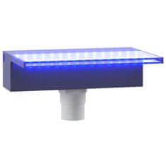Greatstore Přelivový vodopád s RGB LED osvětlením akryl 30 cm