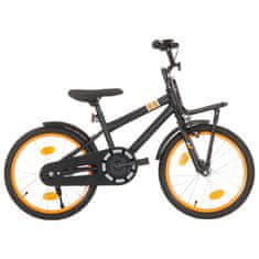 Vidaxl Dětské kolo s předním nosičem 18'' černo-oranžové
