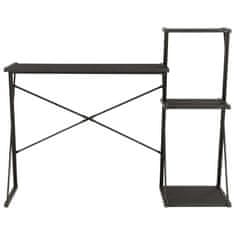 Petromila Psací stůl s poličkami černý 116 x 50 x 93 cm