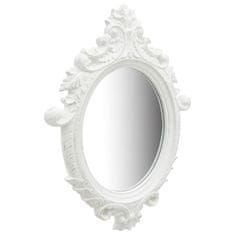 Greatstore Nástěnné zrcadlo zámecký styl 56 x 76 cm bílé