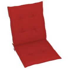 Vidaxl Podušky na zahradní židle 6 ks červené 100 x 50 x 4 cm