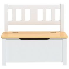 shumee Dětská úložná lavice bílá a béžová 60 x 30 x 55 cm MDF