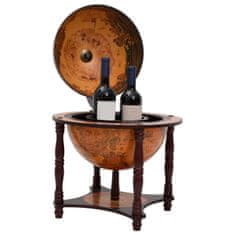 Vidaxl Glóbus bar stojan na víno masivní eukalyptové dřevo