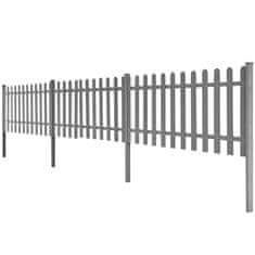 Greatstore Laťkový plot se sloupky 3 ks WPC 600 x 60 cm
