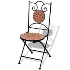 Petromila Skládací bistro židle 2 ks keramické terakota