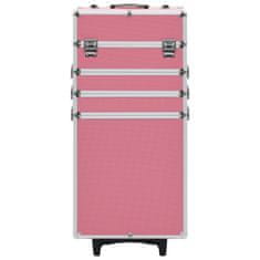 Greatstore Kosmetický kufřík hliník růžový