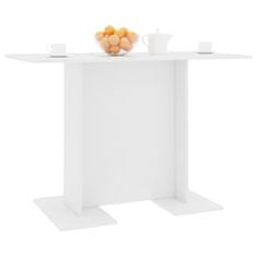 shumee Jídelní stůl bílý 110 x 60 x 75 cm dřevotříska