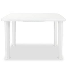 Greatstore Zahradní stůl bílý 101 x 68 x 72 cm plast