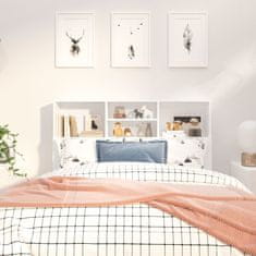 Greatstore Čelo postele s úložným prostorem bílé 120 x 19 x 103,5 cm