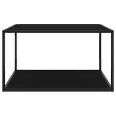 Vidaxl Konferenční stolek černý s černým sklem 90 x 90 x 50 cm