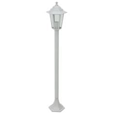 Greatstore Zahradní sloupové lampy 6 ks E27 110 cm hliníkové bílé