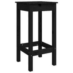 shumee Barové židle 2 ks černé 40 x 40 x 78 cm masivní borové dřevo