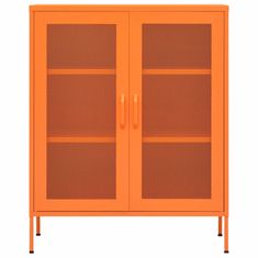 Greatstore Úložná skříň oranžová 80 x 35 x 101,5 cm ocel