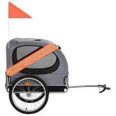Vidaxl Vozík za kolo pro psa oranžovo-hnědý