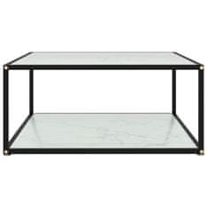 Vidaxl Čajový stolek bílý 80 x 80 x 35 cm tvrzené sklo