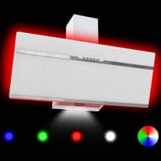 Greatstore Nástěnná digestoř RGB LED 90 cm nerezová ocel a tvrzené sklo