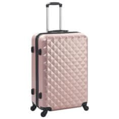 Greatstore Sada skořepinových kufrů na kolečkách 3 ks růžová zlatá ABS