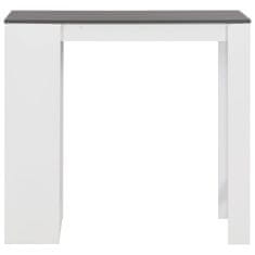 Vidaxl Barový stůl s regálem bílý 110 x 50 x 103 cm