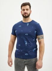 Blend Tmavě modré pánské vzorované tričko Blend XXL