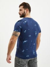 Blend Tmavě modré pánské vzorované tričko Blend L