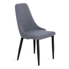 Homla Židle LOUIS v grafitové látce 45x45x90 cm