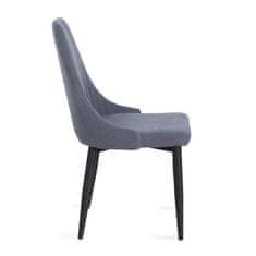 Homla Židle LOUIS v grafitové látce 45x45x90 cm