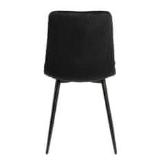 Homla Židle WITUS v černé látce 44x57x88 cm
