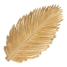 Homla BOE podnos palmový list zlatý 27x15 cm