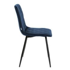 Homla Židle WITUS v tmavě modré látce 44x57x88 cm