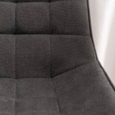 Homla Židle COLIN v grafitové látce 53x51x83 cm