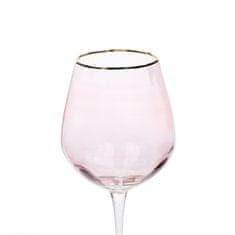 Sklenice na víno FELICE růžová 0,58l