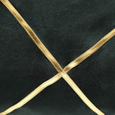 Povlak na polštář GILZA se zlatými pruhy zelený 45x45 cm