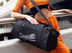 ZAGATTO Sportovní/cestovní taška, dámská unisex pánská, 55x28x24 cm, 37L, víkendová fitness taška, taška na cvičení, taneční taška, s nastavitelným ramenním popruhem, velká a odolná, černá, ZG756