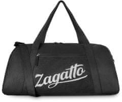 ZAGATTO Sportovní/cestovní taška, dámská unisex pánská, 55x28x24 cm, 37L, víkendová fitness taška, taška na cvičení, taneční taška, s nastavitelným ramenním popruhem, velká a odolná, černá, ZG756