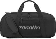 Sportovní/cestovní taška s prodyšnou kapsou na ručník/obuv, dámská unisex pánská, 50x25x25 cm, 32L, víkendová fitness taška, taška na cvičení, s nastavitelným ramenním popruhem, černá, ZG757
