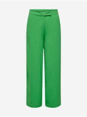 Jacqueline de Yong Zelené dámské široké kalhoty JDY Vincent S/32