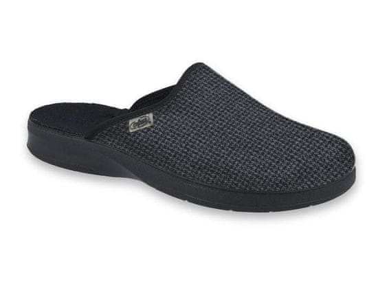 Befado pánské pantofle LEON šedo-černé 548M026