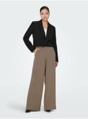Jacqueline de Yong Světle hnědé dámské široké kalhoty JDY Vincent XS/32