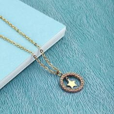 La Petite Story Krásný pozlacený náhrdelník s hvězdou Friendship LPS10ARR07