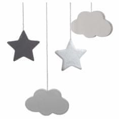 Atmosphera Dětská závěsná dekorace s motivem měsíce a hvězdiček, barva šedá