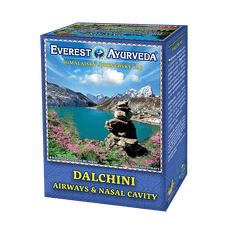 Zdravý den Everest Ayurveda DALCHINI himalájský bylinný čaj pro uvolnění horních cest dýchacích při běžné i alergické rýmě 100 g
