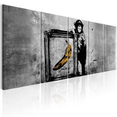 Artgeist Obraz - Banksy: Opice s rámem 100x40