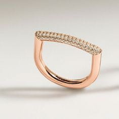 Rosato Moderní bronzový prsten se zirkony Bianca RZBI34 (Obvod 52 mm)
