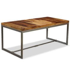 Greatstore Jídelní stůl masivní sheeshamové dřevo a ocel 180 cm