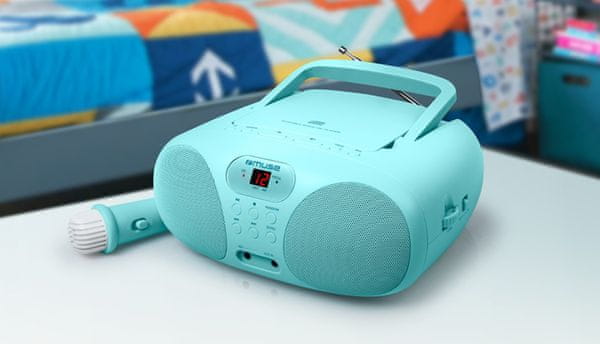  Lep radijski gramofon muse MD203k za otroke, ročaj za prenašanje, FM Tuner, LED zaslon, CD predvajalnik, AUX vhod 